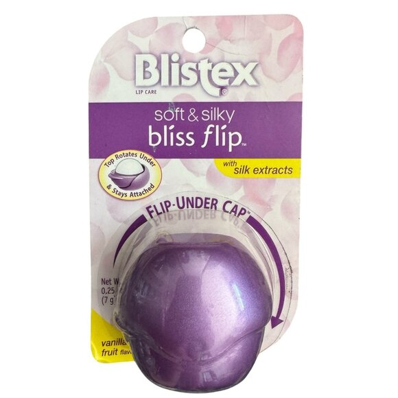 Blistex Soft & Silky Bliss Flip Vanilla Fruit Flavor Lip Balm - Picture 1 of 2